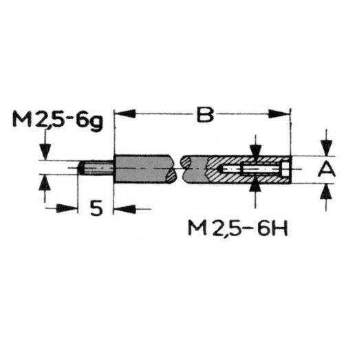 Vogel-24095070-Alargos para comparadores analógicos y digitales Largo 70 mm