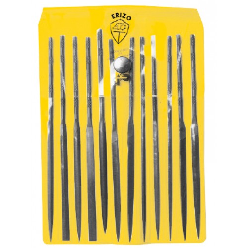 Erizo-LAE12E-Estuche de 12 limas de aguja entrefina