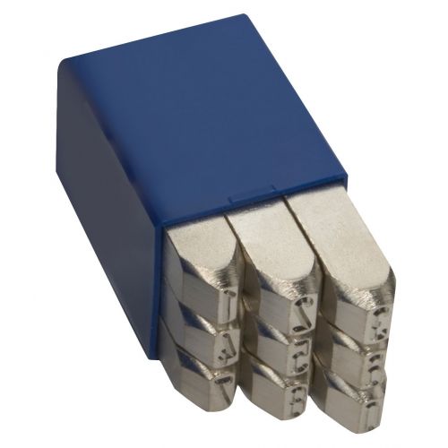 Gravurem-11004000-Juego numeración Nº 1 extra-extra 9 piezas (0-9) - Especial para acero Inox (4 mm)