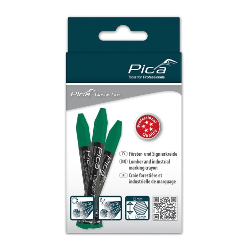 Pica-590/36-Caja-blister 12 Crayons Classic Pro Verde