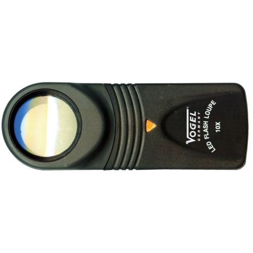 Vogel-600166-Lupa de mano con LED, Diámetro de lente 20 mm, Aumento 10x