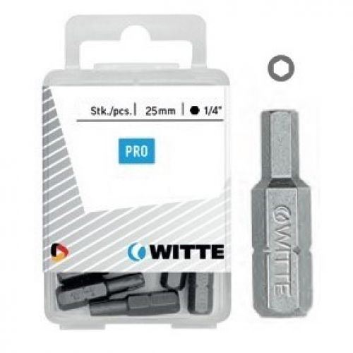 Witte-427085-10 Puntas en cajita de plástico largo 25 mm (SW5)